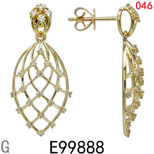14KY DIAMOND EARRING W/DIA