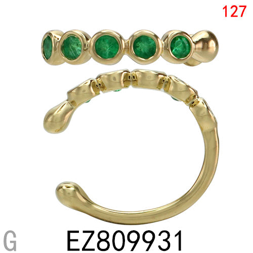 14KY EMERALD EARRING