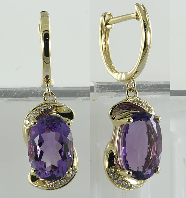 14KY AMETHYST EARRING W/DA