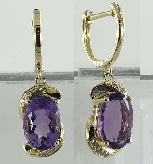 14KY AMETHYST EARRING W/DA
