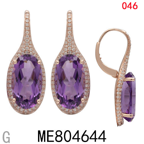 14KR AMETHYST    EARRING