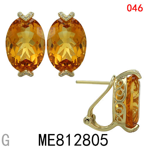 14KY CITRINE .NATTS   EARRING