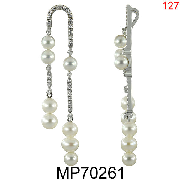 14KW WHITE FRESH WATER PEARL PENDANT W/DIA
