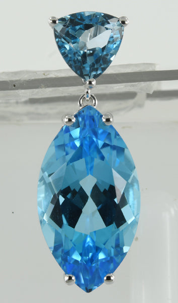 14KW BLUE TOPAZ PENDANT
