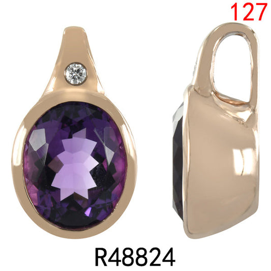 14KR AMETHYST PENDANT W/DA