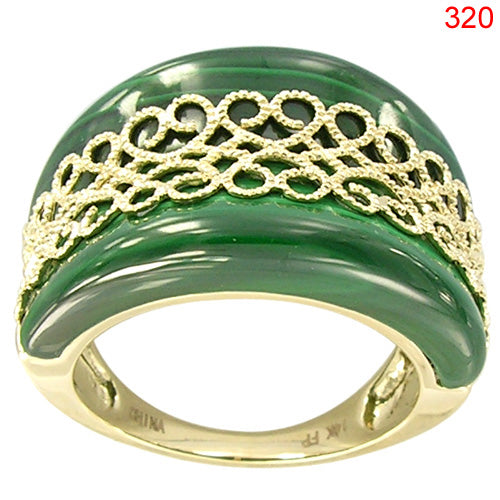 14KY MALACHITE RING #7