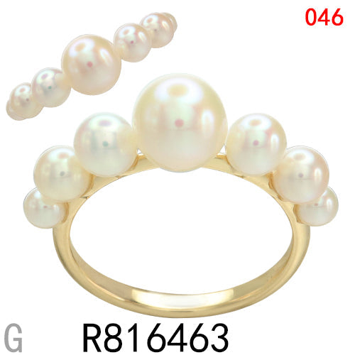14KY WHITE FRESH WATER PEARL RING   #7