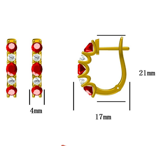 14KW/R PREC COLOR ALTERNATING OV HOOP EARS